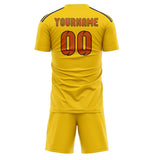 Custom Gold Orange Soccer Jersey