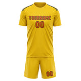 Custom Gold Orange Soccer Jersey