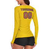 Custom Gold Copper Rose Women's Long-Sleeve Shirt