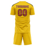 Custom Gold Copper Rose Soccer Jersey