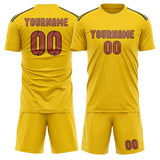 Custom Gold Copper Rose Soccer Jersey