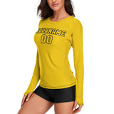 Custom Gold Gold Women's Long-Sleeve Shirt