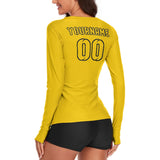 Custom Gold Gold Women's Long-Sleeve Shirt