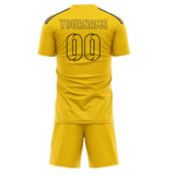 Custom Gold Gold Soccer Jersey