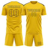 Custom Gold Gold Soccer Jersey