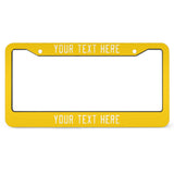 Custom Gold White License Plate Frame