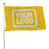 Custom Gold White Flag