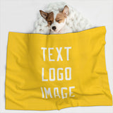 Custom Gold White Pet Blanket