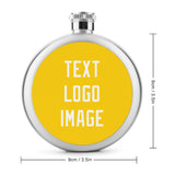 Custom Gold White Hip Flask