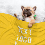 Custom Gold White Pet Blanket