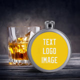 Custom Gold White Hip Flask