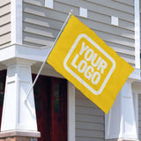 Custom Gold White Flag