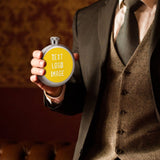 Custom Gold White Hip Flask