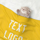 Custom Gold White Pet Blanket