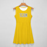 Custom Gold Gray Cheerleader Dress