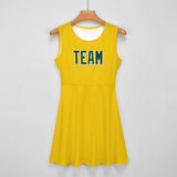 Custom Gold Green Cheerleader Dress