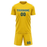 Custom Gold Green Soccer Jersey