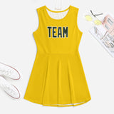 Custom Gold Dark Green Cheerleader Dress
