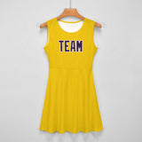 Custom Gold Purple Cheerleader Dress