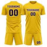 Custom Gold Purple Soccer Jersey