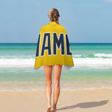 Custom Gold Blue Beach Towel