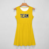 Custom Gold Navy Cheerleader Dress