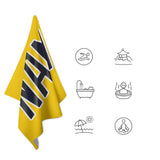 Custom Gold Navy Beach Towel