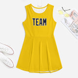 Custom Gold Navy Cheerleader Dress