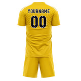 Custom Gold Navy Soccer Jersey