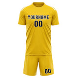 Custom Gold Navy Soccer Jersey