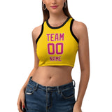 Custom Gold Pink Sleeveless Tank Top