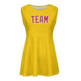 Custom Gold Pink Cheerleader Dress