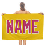 Custom Gold Pink Beach Towel