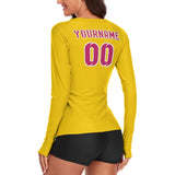 Custom Gold Pink Women's Long-Sleeve Shirt