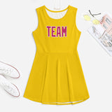 Custom Gold Pink Cheerleader Dress