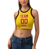 Custom Gold Red Sleeveless Tank Top