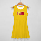 Custom Gold Red Cheerleader Dress