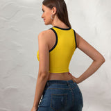 Custom Gold Red Sleeveless Tank Top