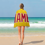Custom Gold Red Beach Towel