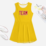 Custom Gold Red Cheerleader Dress