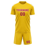 Custom Gold Red Soccer Jersey