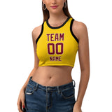Custom Gold Crimson Red Sleeveless Tank Top