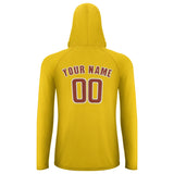 Custom Gold Coral Red UV-Hoodie