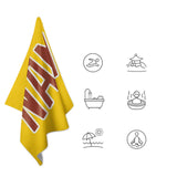 Custom Gold Coral Red Beach Towel