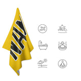 Custom Gold Black Beach Towel