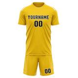 Custom Gold Black Soccer Jersey