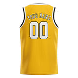 Custom Gold & White Colors Design Sports Basketball Jersey