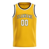 Custom Gold & White Colors Design Sports Basketball Jersey