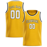 Custom Gold & White Colors Design Sports Basketball Jersey