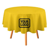 Custom Gold Black Round Table Cloth